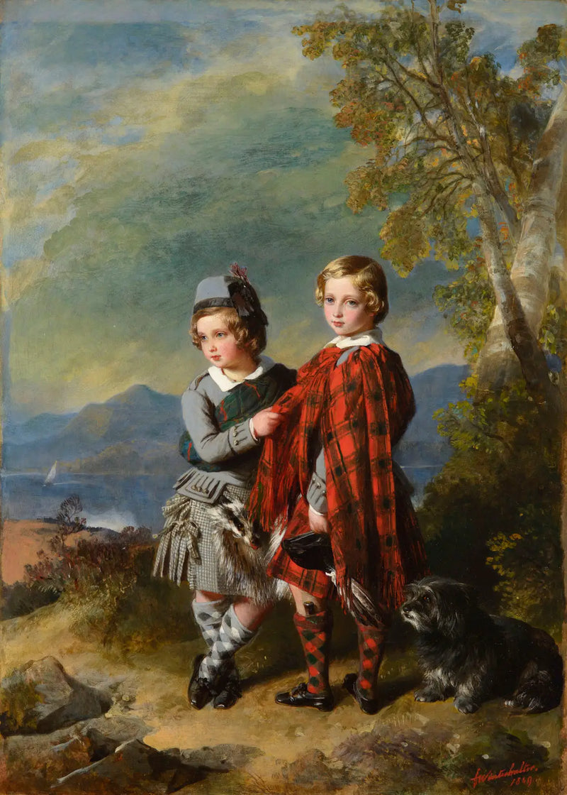 Albert Edward, príncipe de Gales, com o príncipe Alfred - Franz Xaver Winterhalter