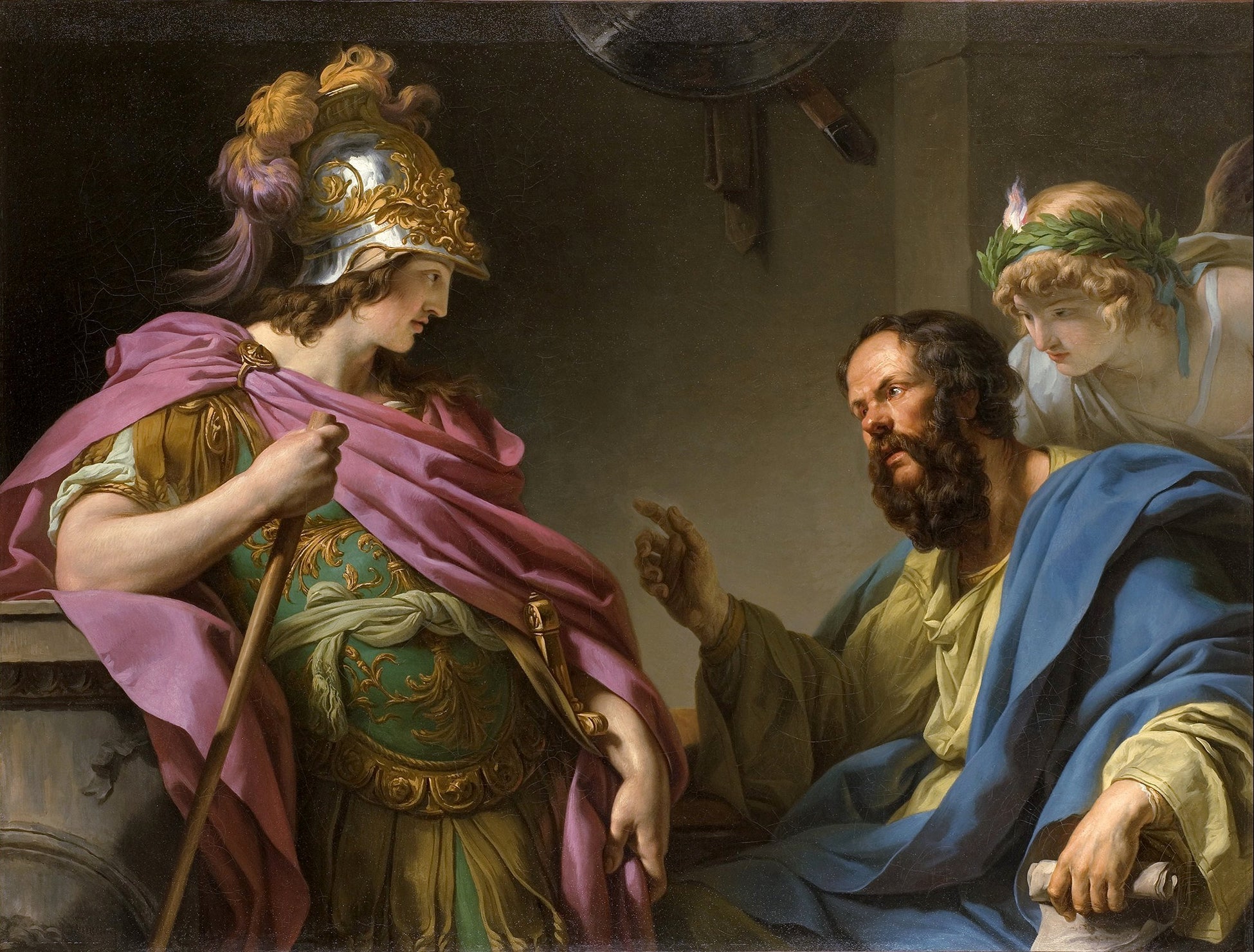 Alcibiade recevant les leçons de Socrate - François-André Vincent image 1 reproduction de peinture à l’huile