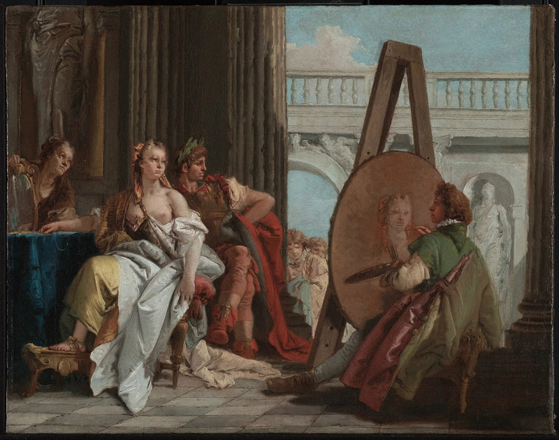 Alexandre e Campaspe no pintor Apelle - Giovanni Battista Tiepolo