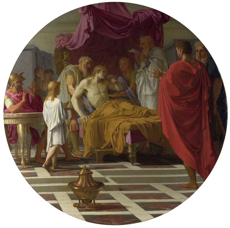 Alexandre e seu médico - Eustache Le Sueur