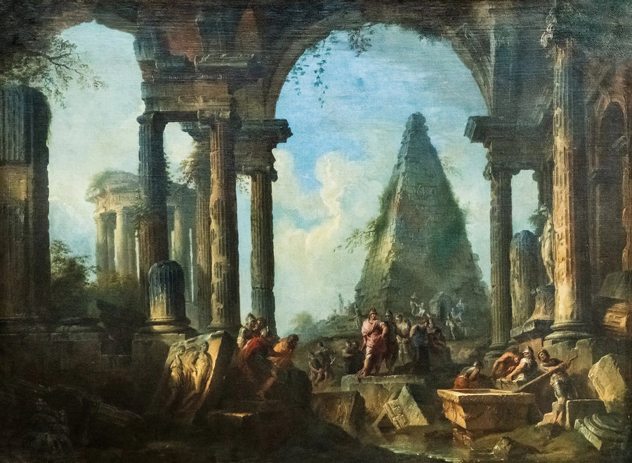 Alexandre o Grande diante do túmulo de Aquiles - Giovanni Paolo Panini