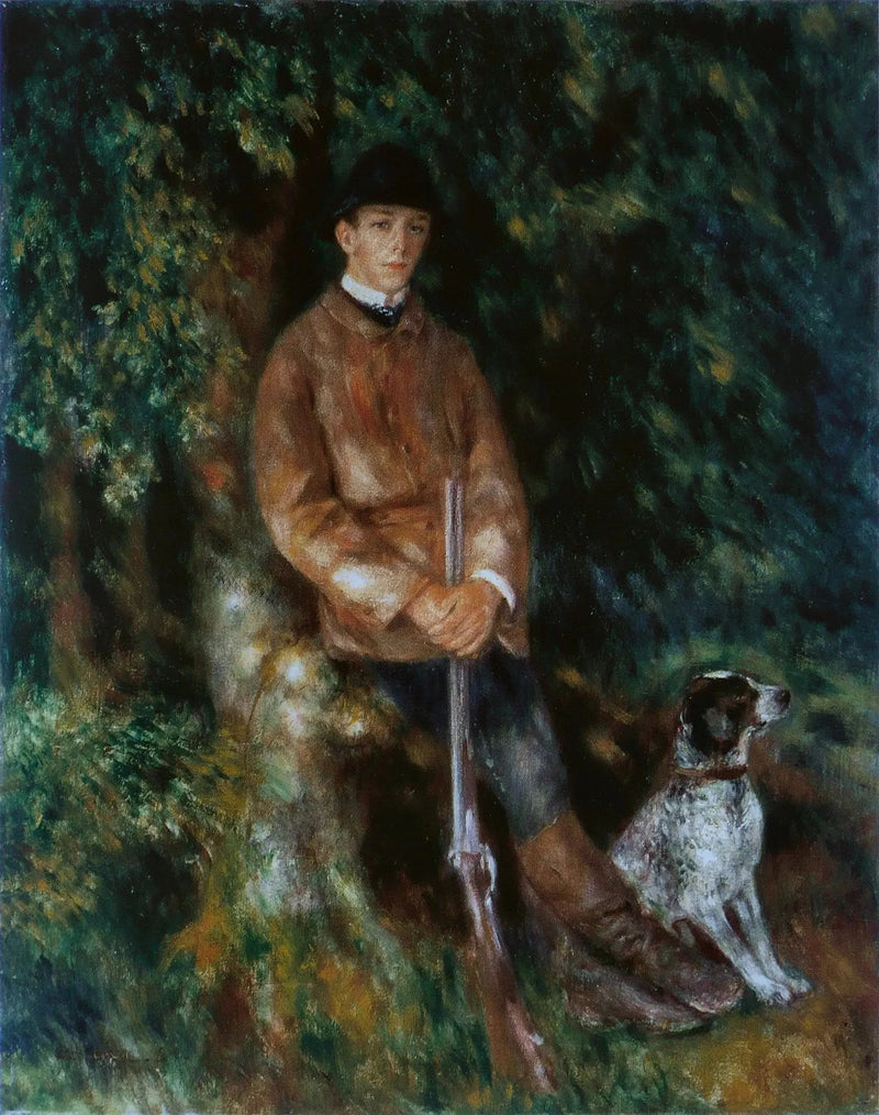 Retrato de Alfred Bérard com seu cachorro - Pierre-Auguste Renoir