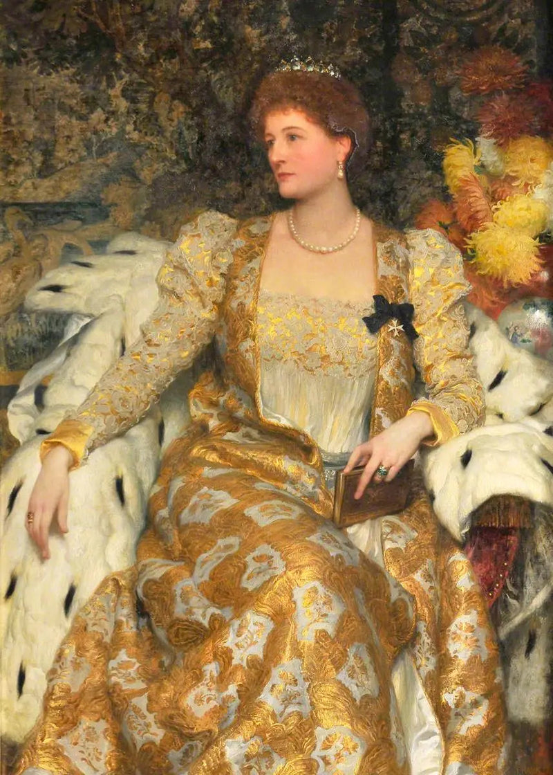 Alice Anne Graham-Montgomery, duquesa de Buckingham e Chandos e condessa Egerton de Tatton (1847-1931) - Frank Bernard Dicksee