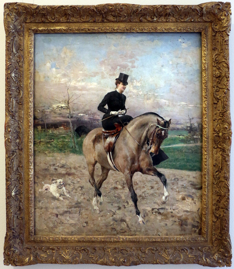 Alice Regnault a cavalo - Giovanni Boldini