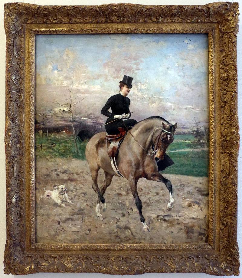 Alice Regnault a cavalo - Giovanni Boldini