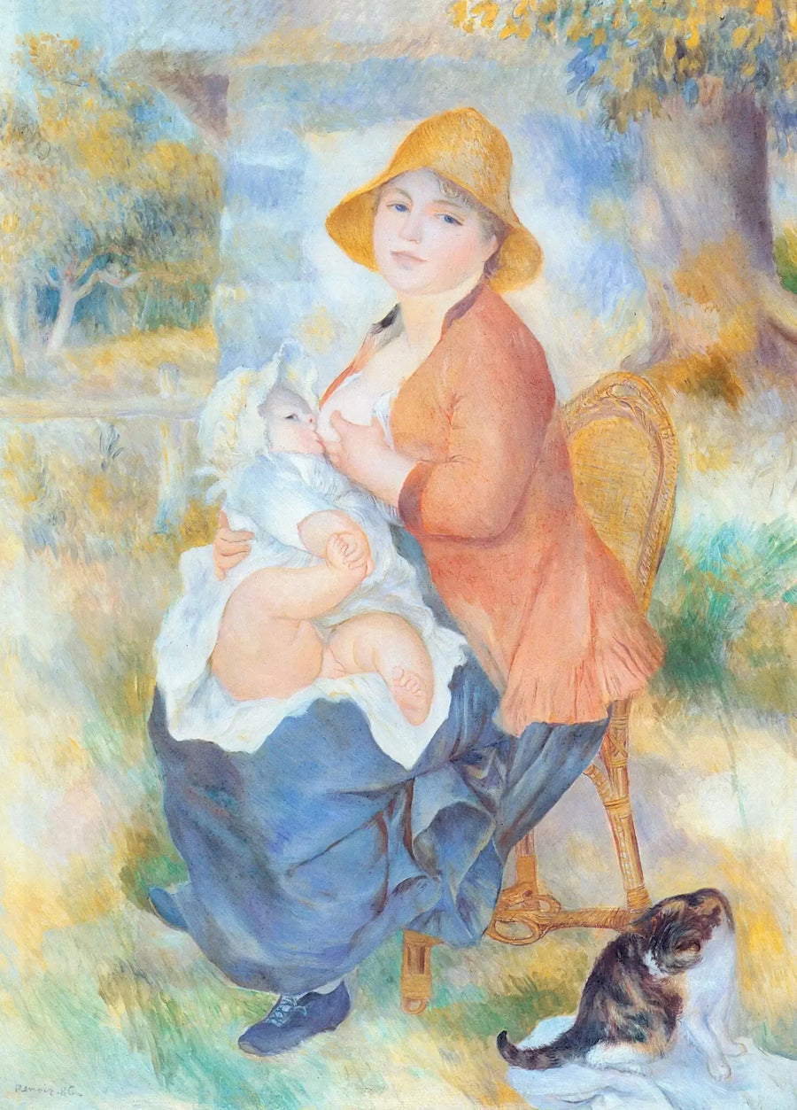 Aline Renoir amamentando seu filho Pierre - Pierre-Auguste Renoir