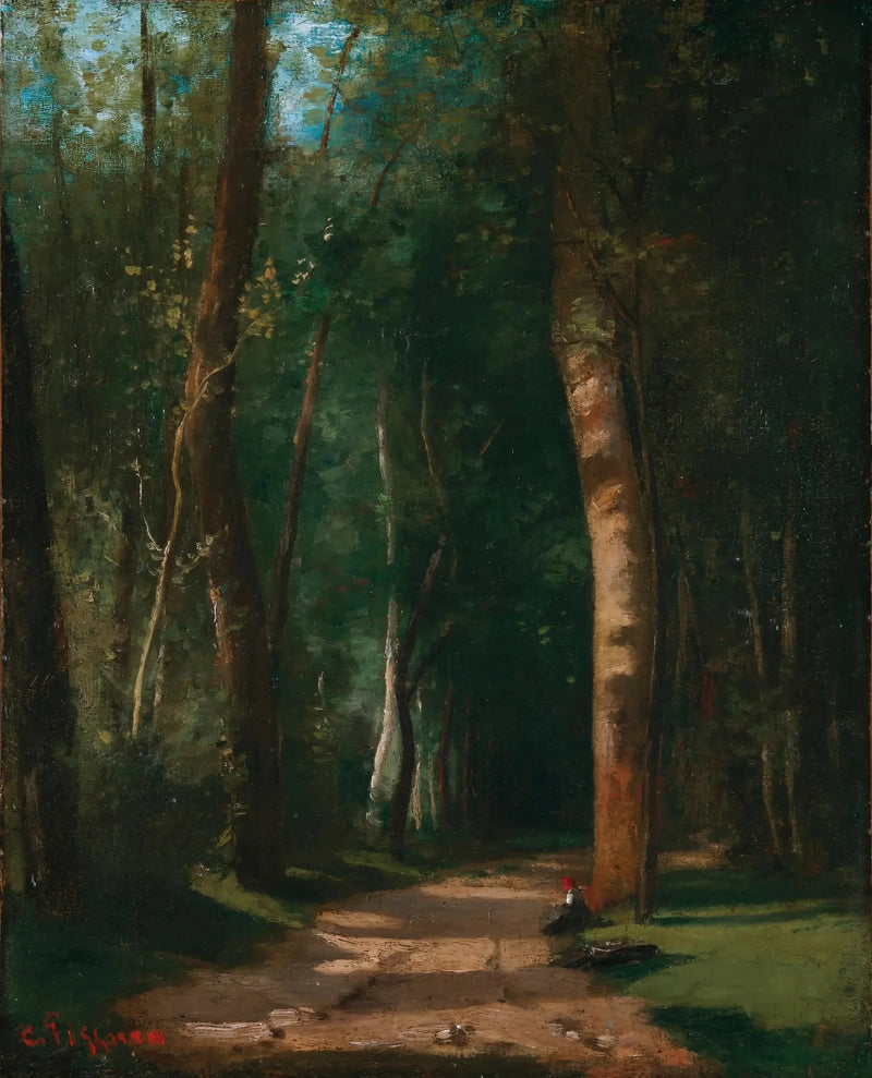 Caminho em uma floresta - Camille Pissarro