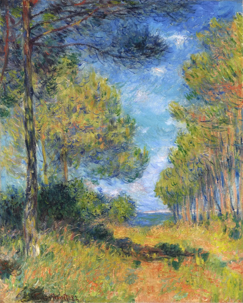 Alameda de pinheiros em Varengeville - Claude Monet