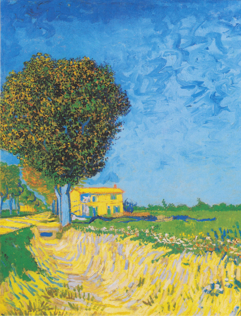 Avenida em Arles com casas - Vincent van Gogh