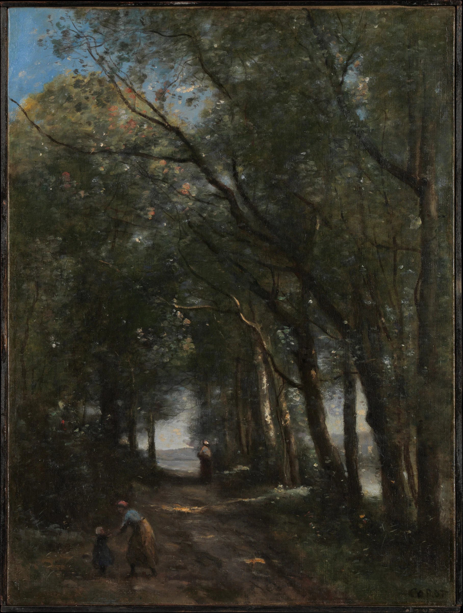 Une allée à travers les arbres - Camille Corot