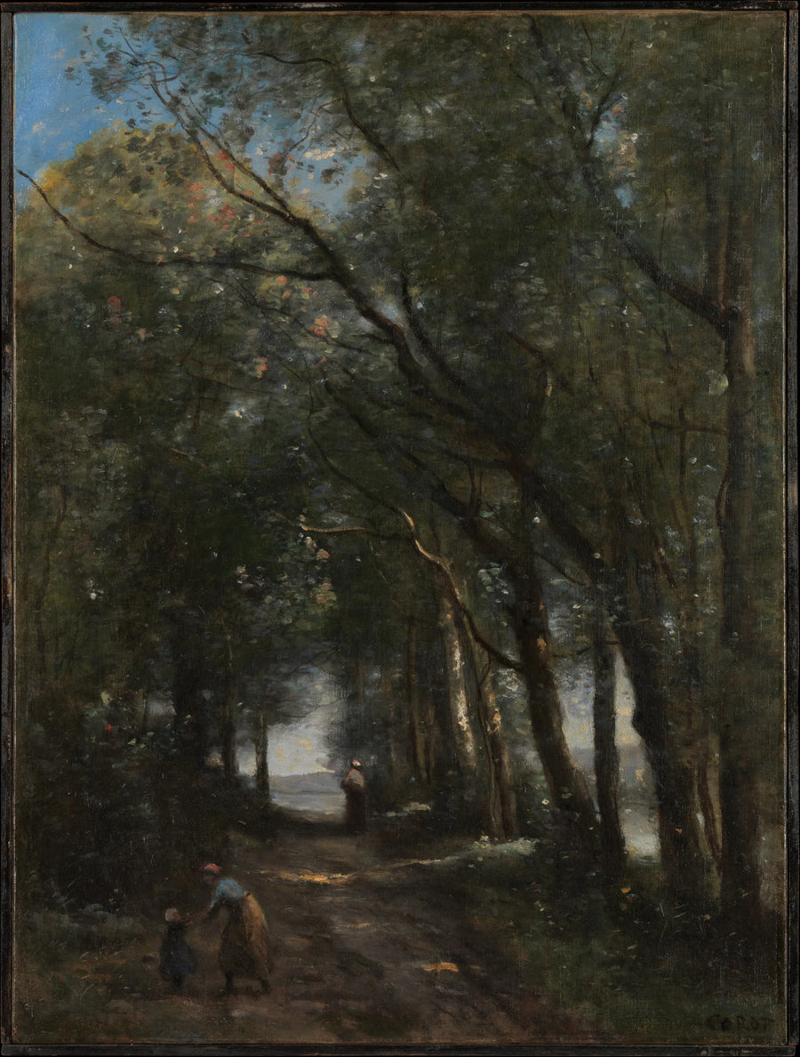 Une allée à travers les arbres - Camille Corot