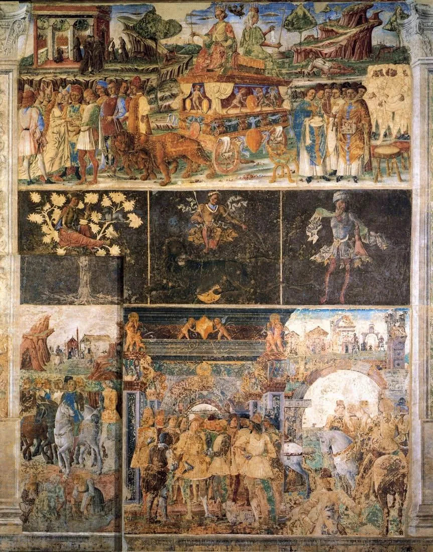 Allegoria de julho: Triunfo de Júpiter e Cibele - Cosmé Tura