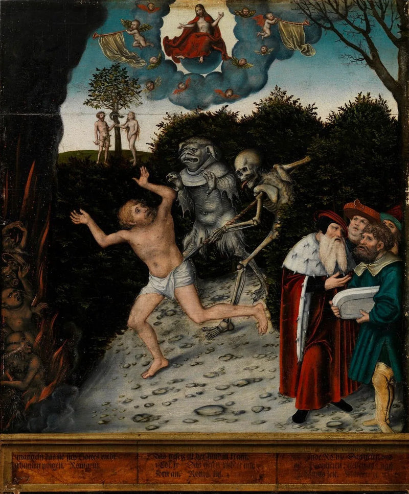 Allegoria da Lei e da Misericórdia: A Queda do Homem - Lucas Cranach, o Velho
