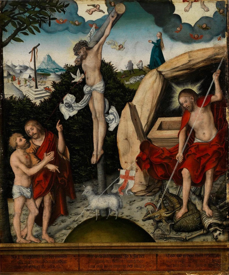 Allegoria da Lei e da Misericórdia: a Crucificação de Jesus - Lucas Cranach, o Velho