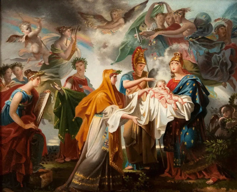 Alegoria do nascimento de Luís XIV - Charles Meynier