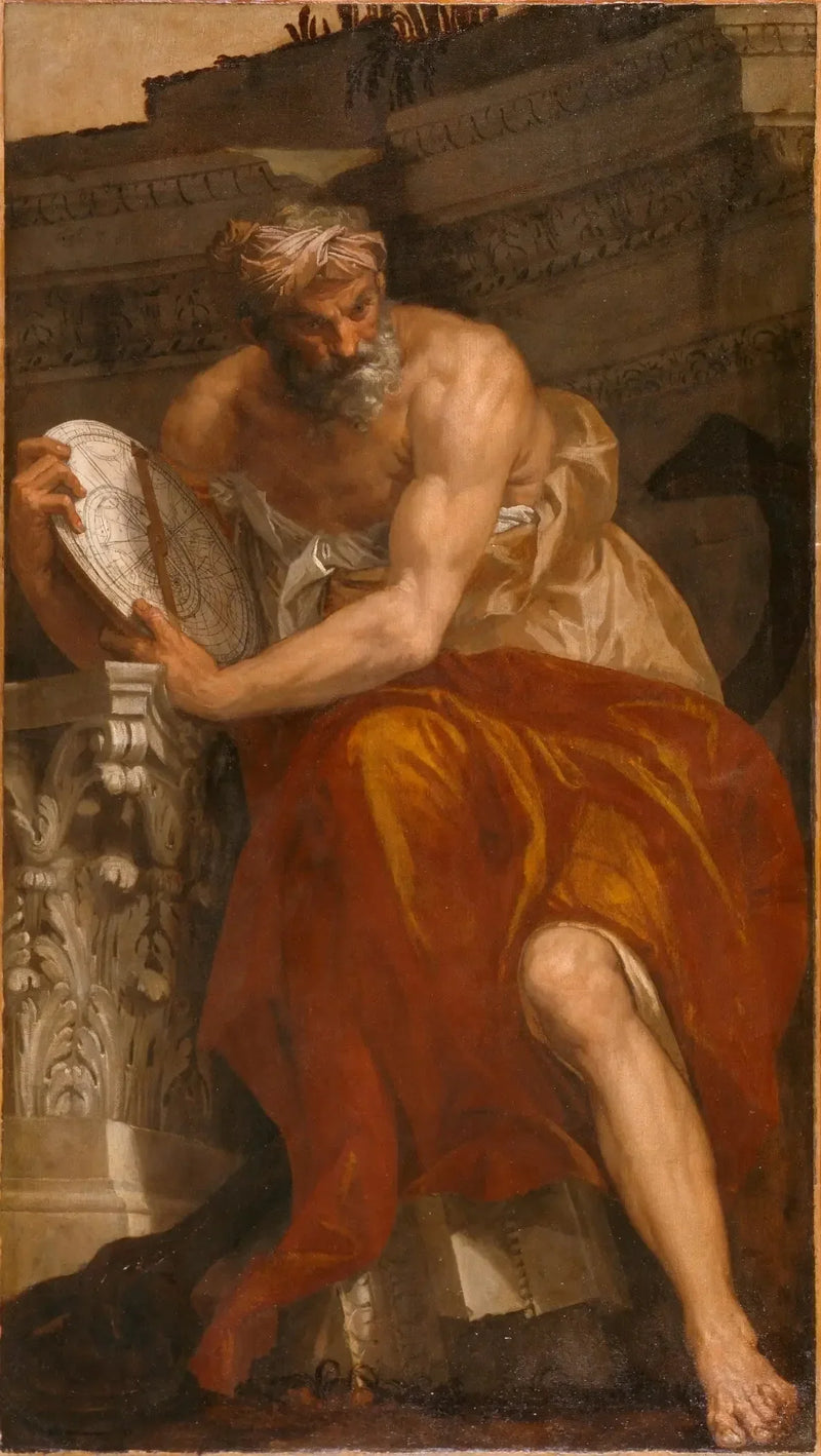 Alegoria da navegação com um astrolábio: Ptolomeu - Paolo Veronese