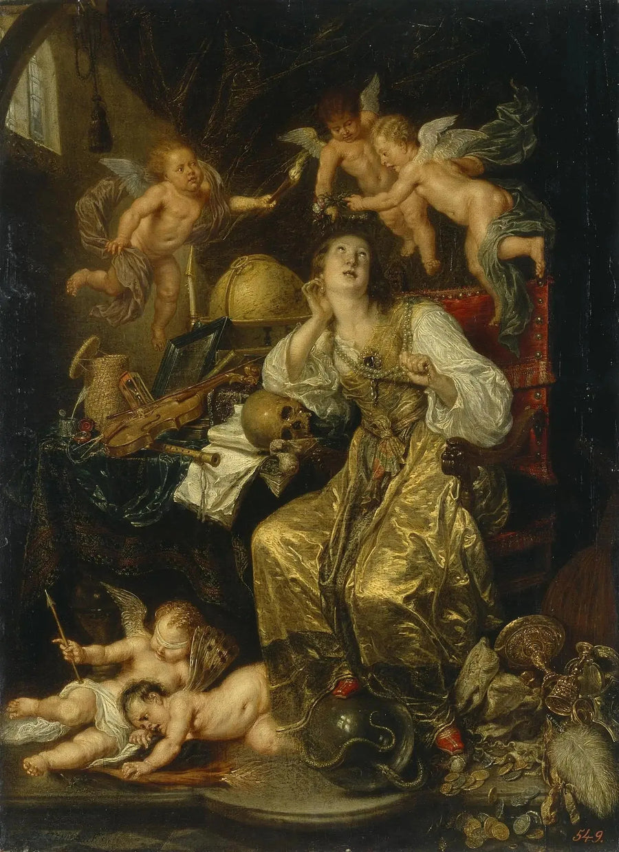 Alegoria da prudência triunfante sobre a vaidade (Alegoria da fé) - David Teniers Júnior