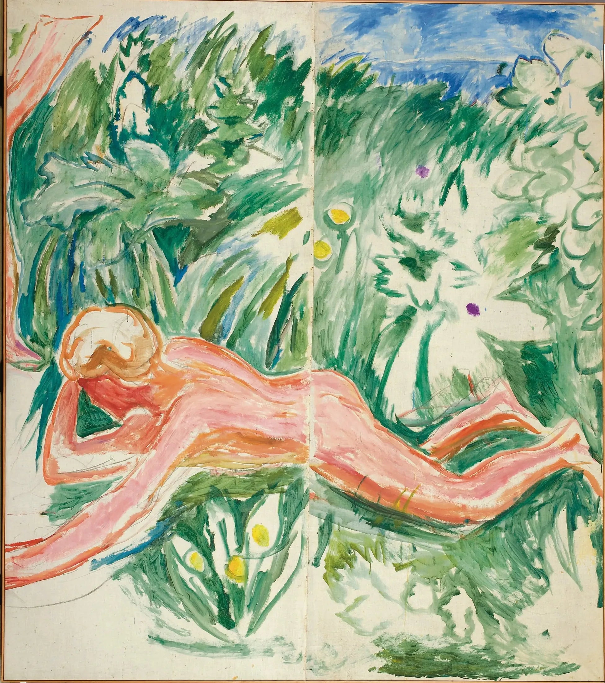 Alma Mater : garçon allongé - Edvard Munch image 1 copie de tableau peinte à la main