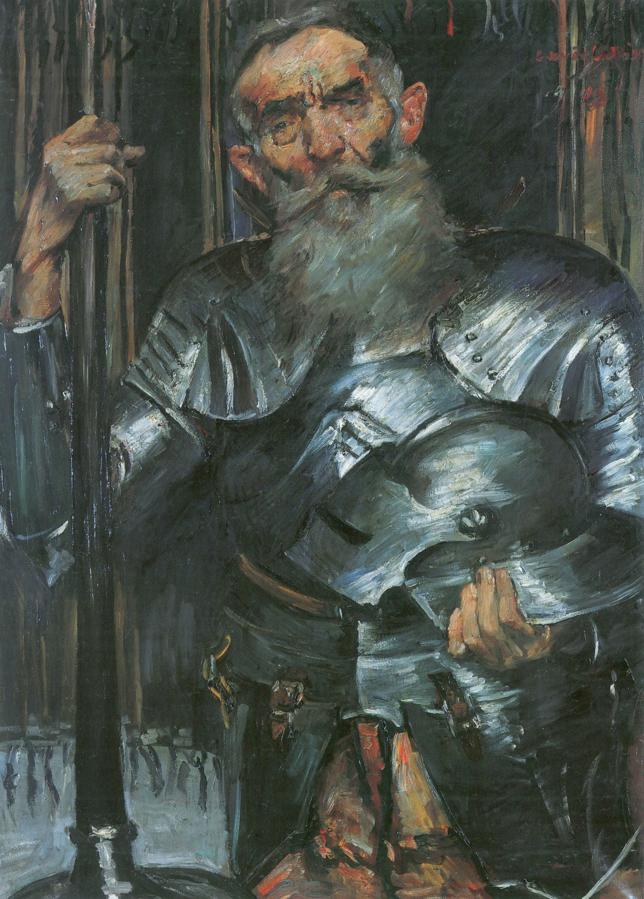 Alter Mann in Ritterrüstung - Lovis Corinth image 1 copie peinte à la main à l’huile