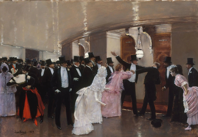Altercação nos corredores do Ópera - Jean Béraud