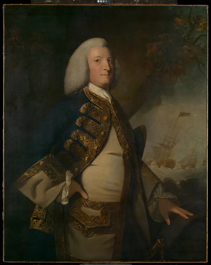 Almirante Sir George Anson, 1º barão Anson (1697-1762) - Joshua Reynolds