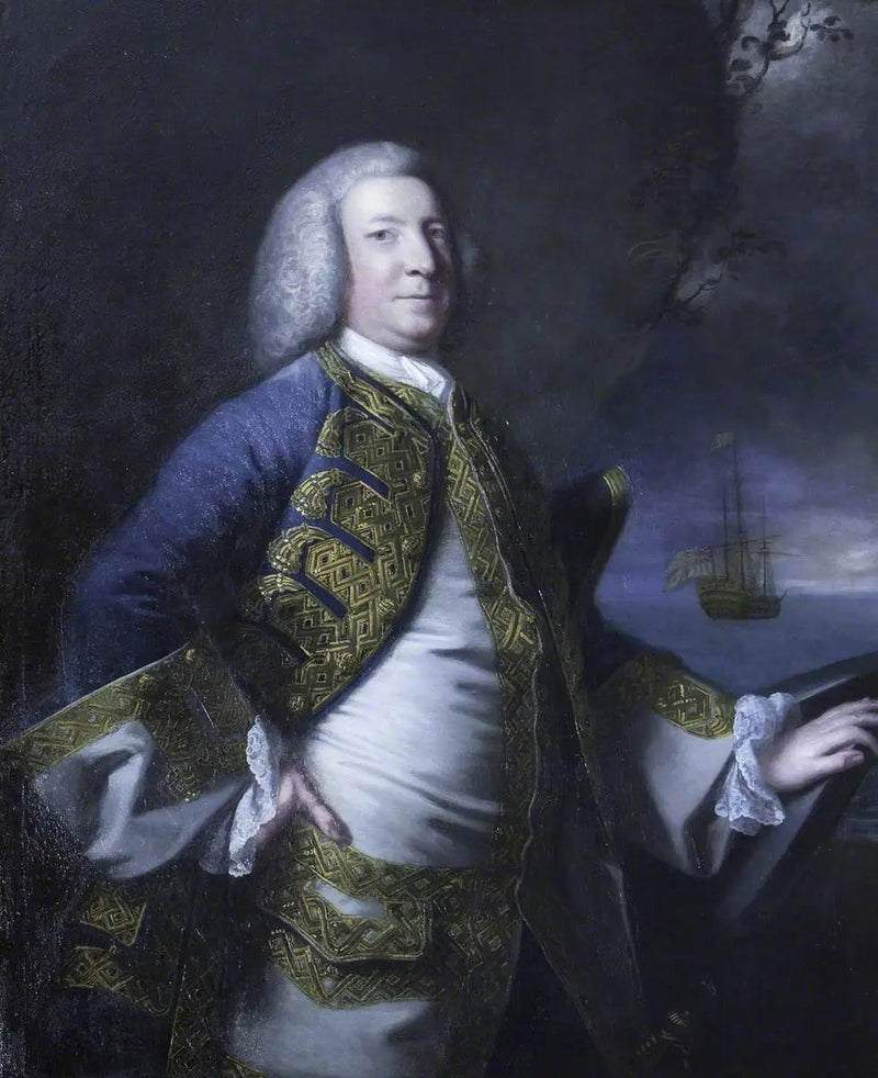 Almirante Sir George Anson, Barão Anson de Soberton (1697-1762) - Joshua Reynolds