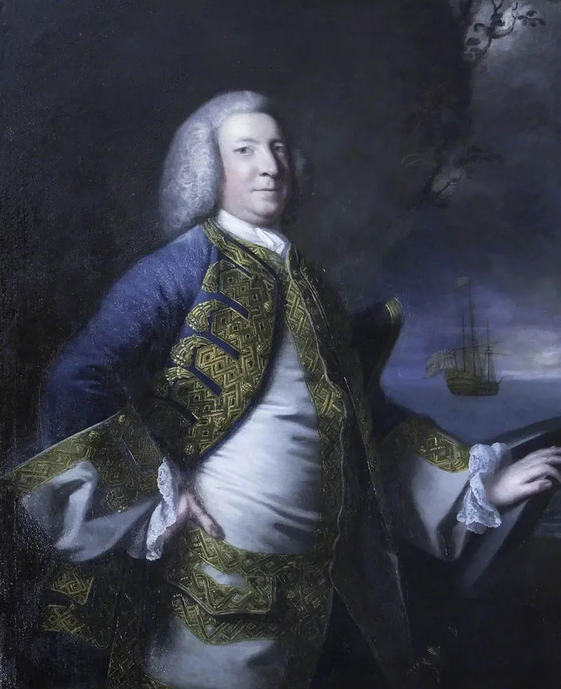 Almirante Sir George Anson, Barão Anson de Soberton (1697-1762) - Joshua Reynolds