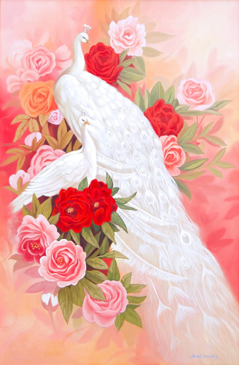 Amor e Pavão Branco | 60 x 90 cm