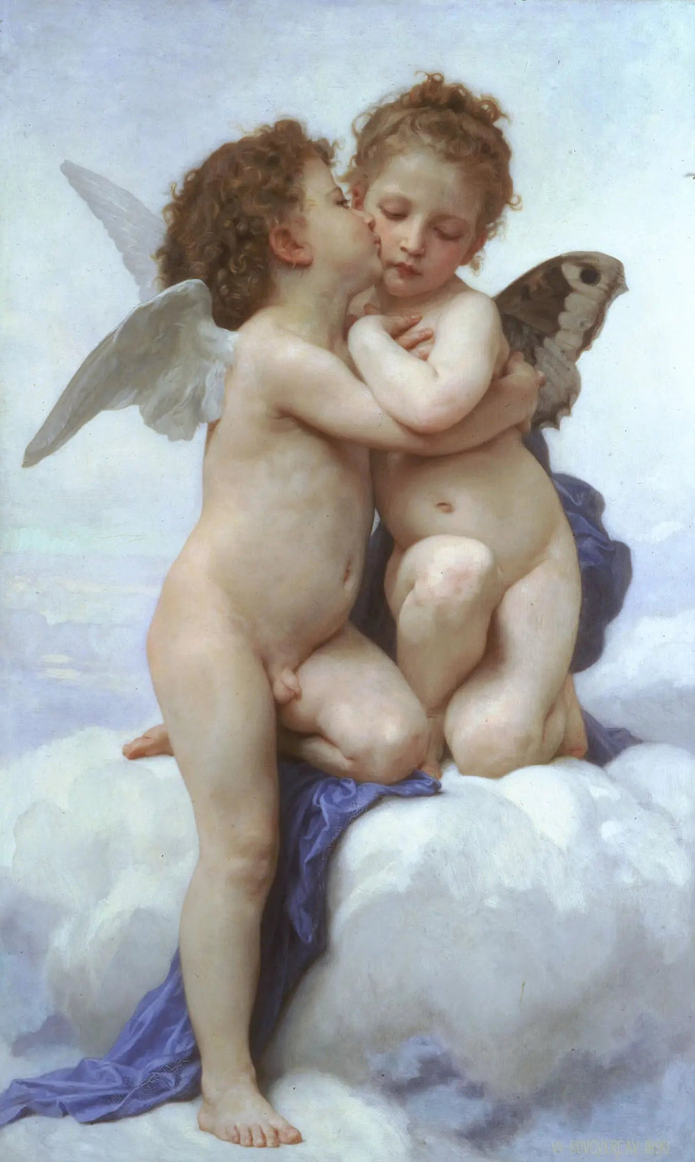 Amour et Psyché, enfants - Bouguereau image 1 reproduction d’œuvre d’art à l’huile
