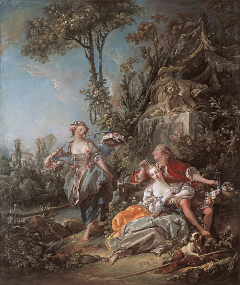 Amantes em um parque - François Boucher