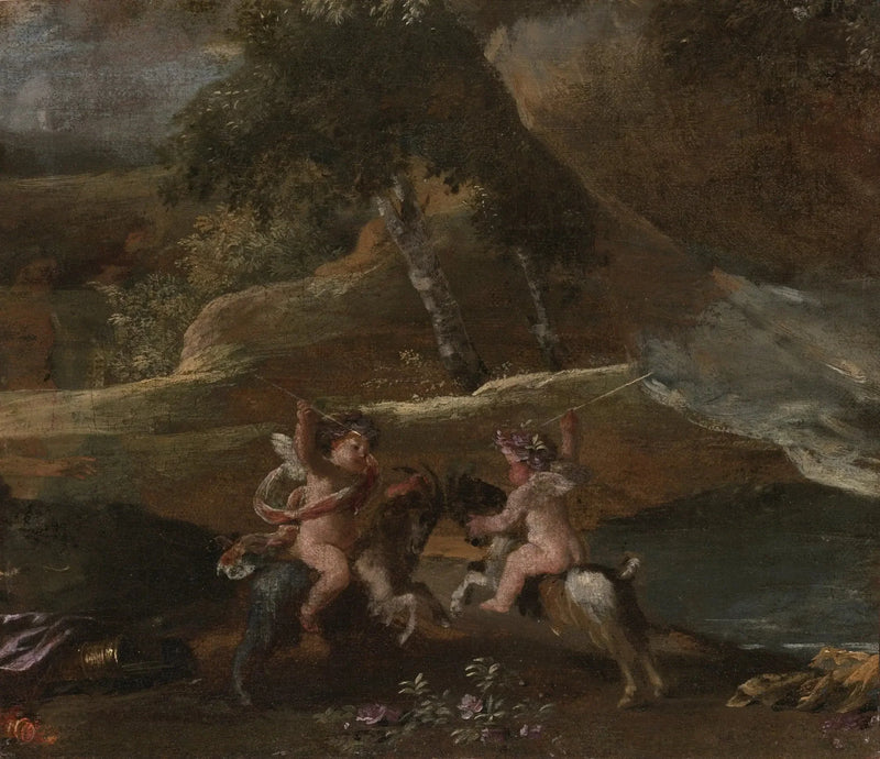 Amores montando cabras - Nicolas Poussin