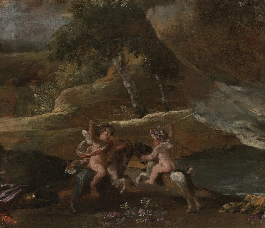 Amores montando cabras - Nicolas Poussin