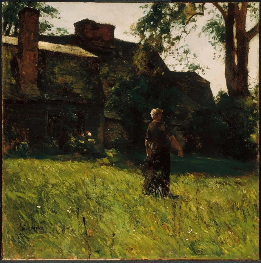 Antiga casa Fairbanks, Dedham, Massachusetts - Childe Hassam