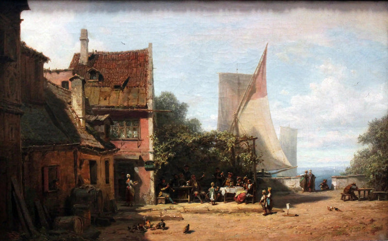 Antiga taverna perto do lago Starnberger - Carl Spitzweg