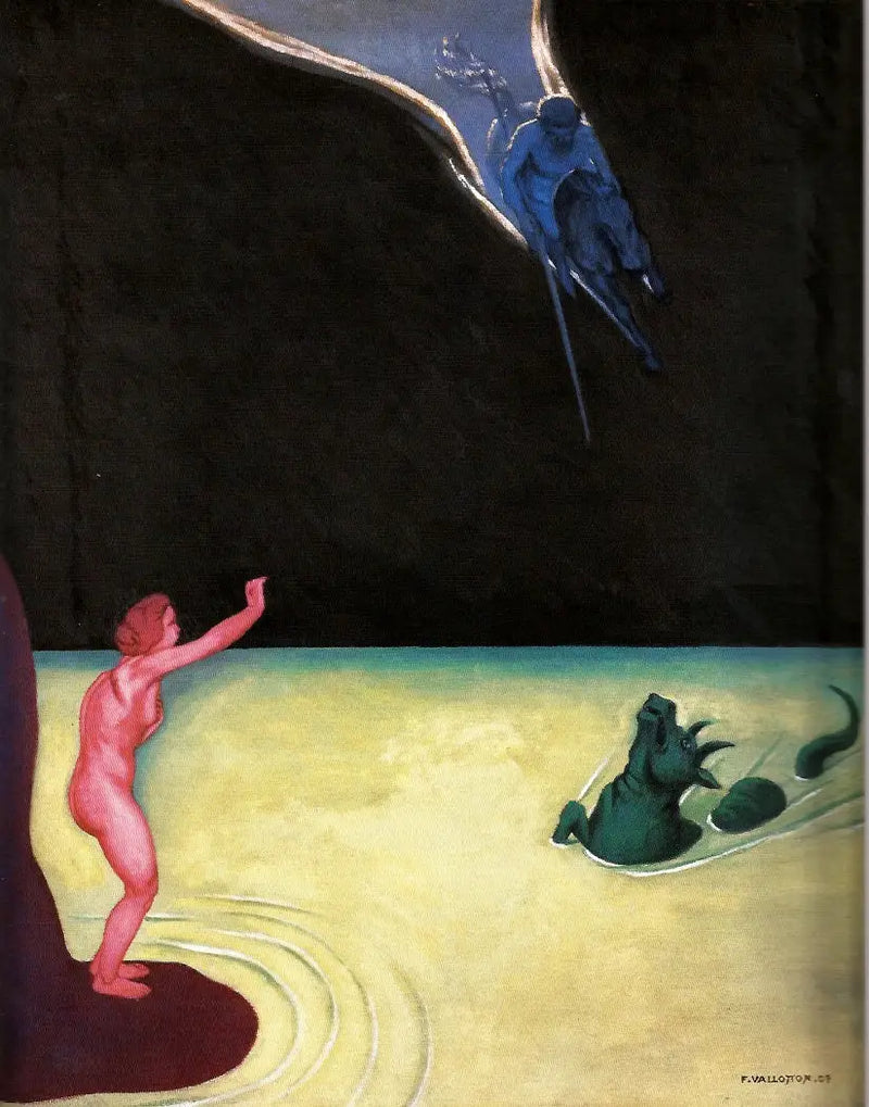 Andrômeda de pé e Perseu - Félix Vallotton