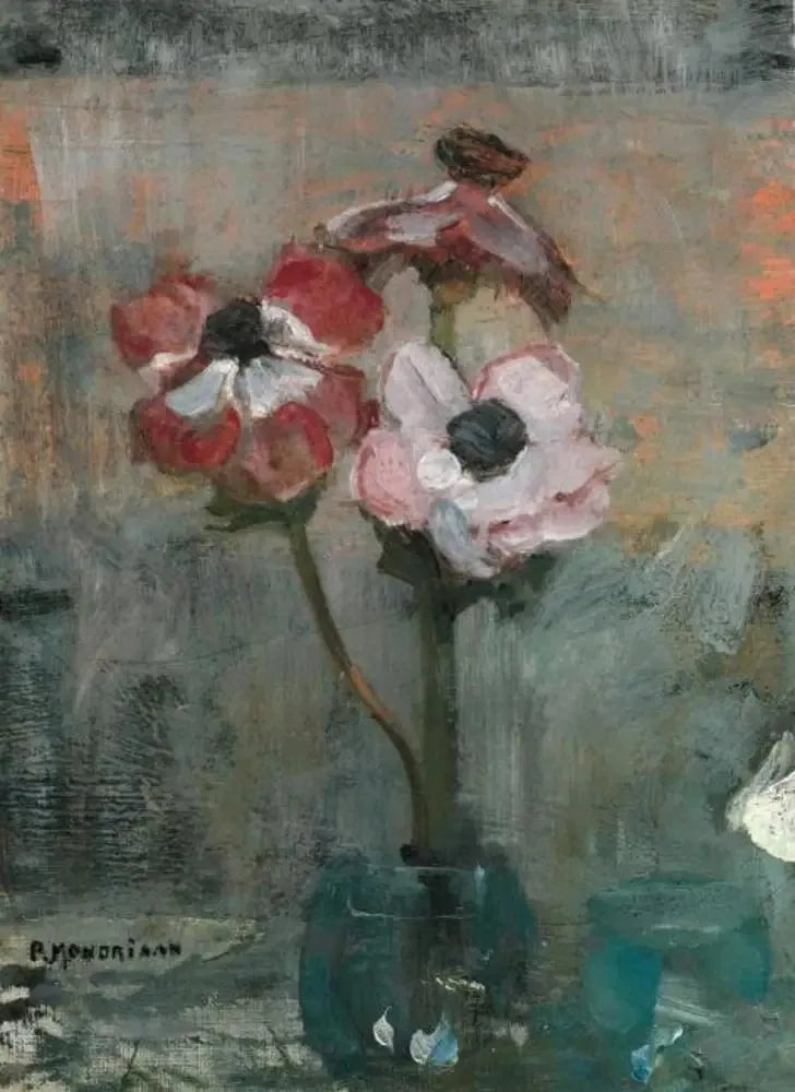 Anêmonas em um vaso - Piet Mondrian