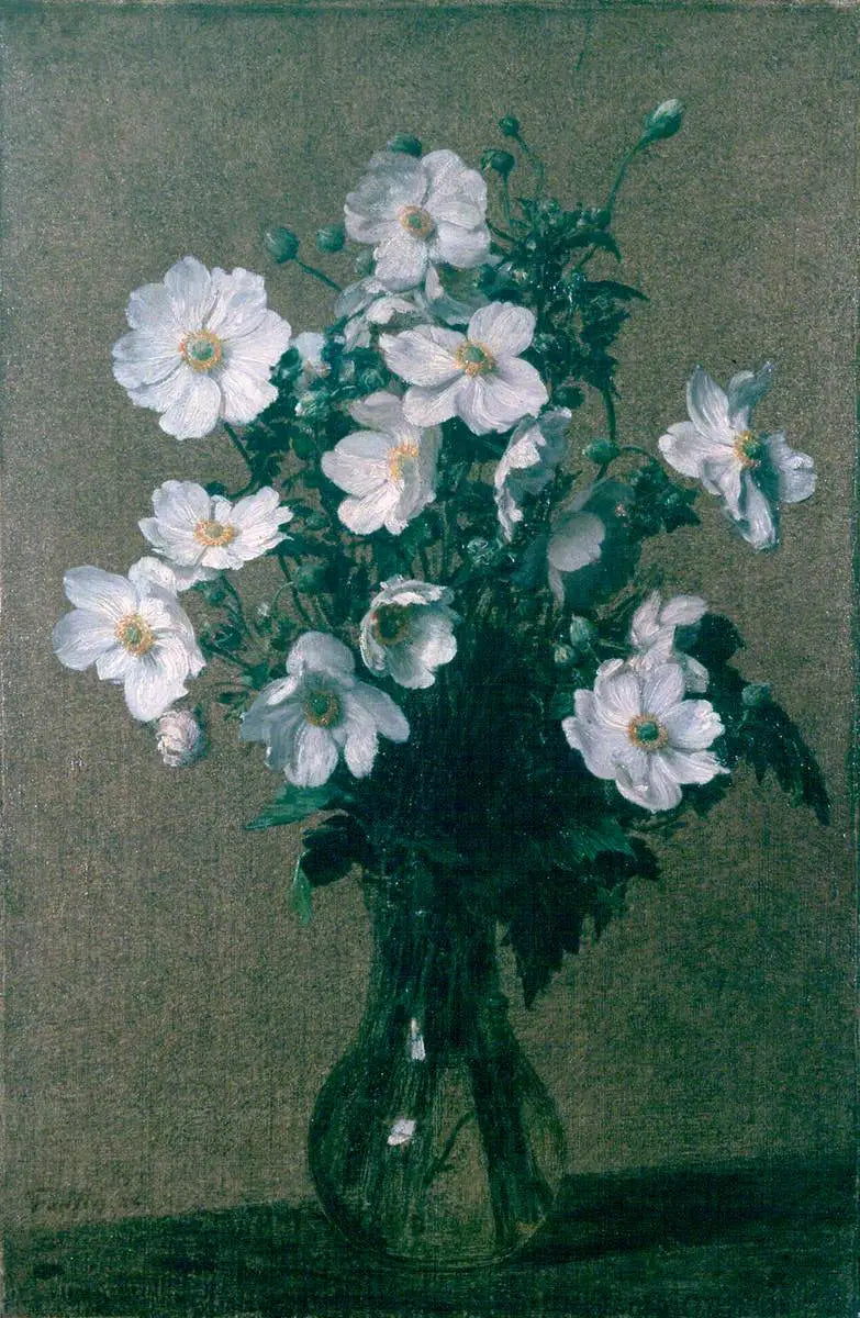 Anêmonas do Japão - Henri Fantin-Latour