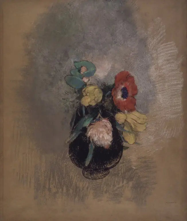 Anêmonas e Tulipas - Odilon Redon