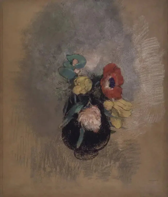 Anêmonas e Tulipas - Odilon Redon