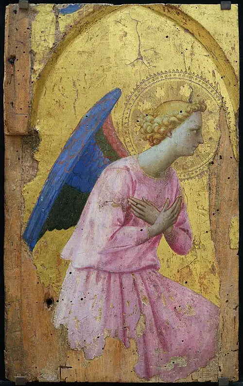 Anjo em adoração, voltado para a direita - Fra Angelico