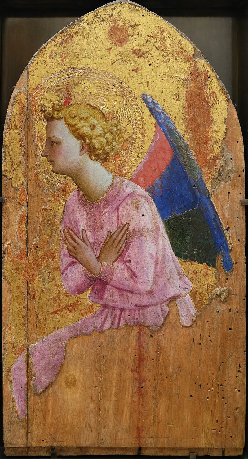 Anjo em adoração, voltado para a esquerda - Fra Angelico