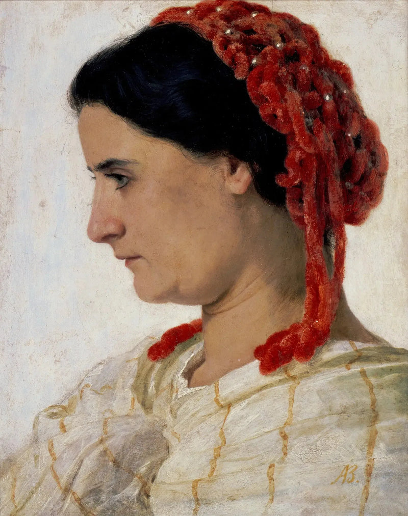 Angela Böcklin com um fio de cabelo vermelho - Arnold Böcklin