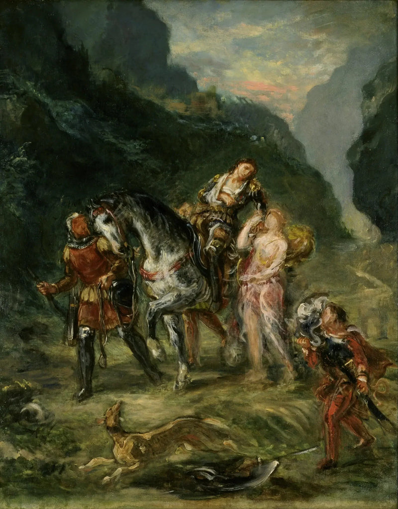 Angélique e o ferido Medoro - Eugène Delacroix