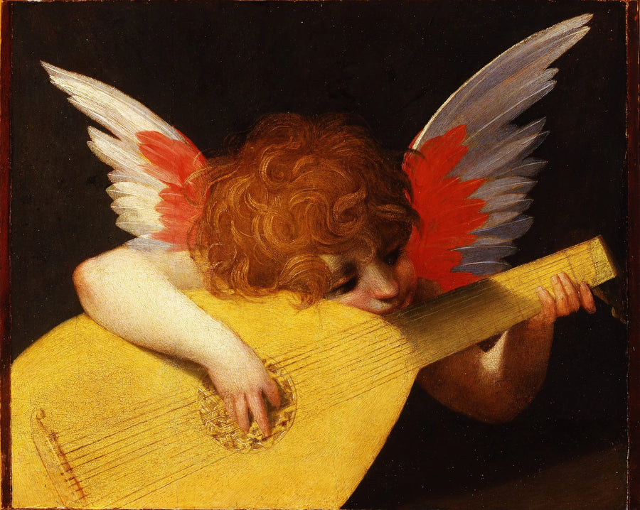 Anjo tocando alaúde - Rosso Fiorentino