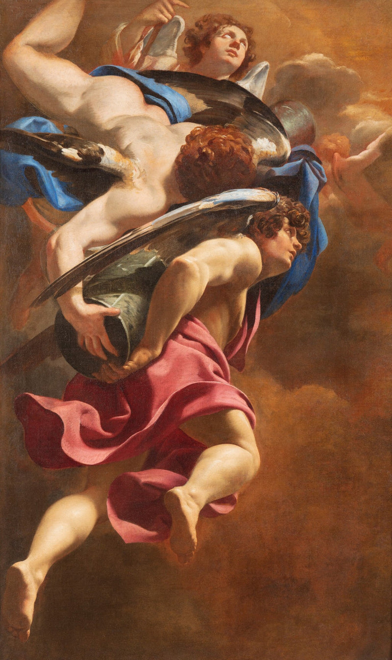 Anjos carregando a coluna da Paixão - Simon Vouet