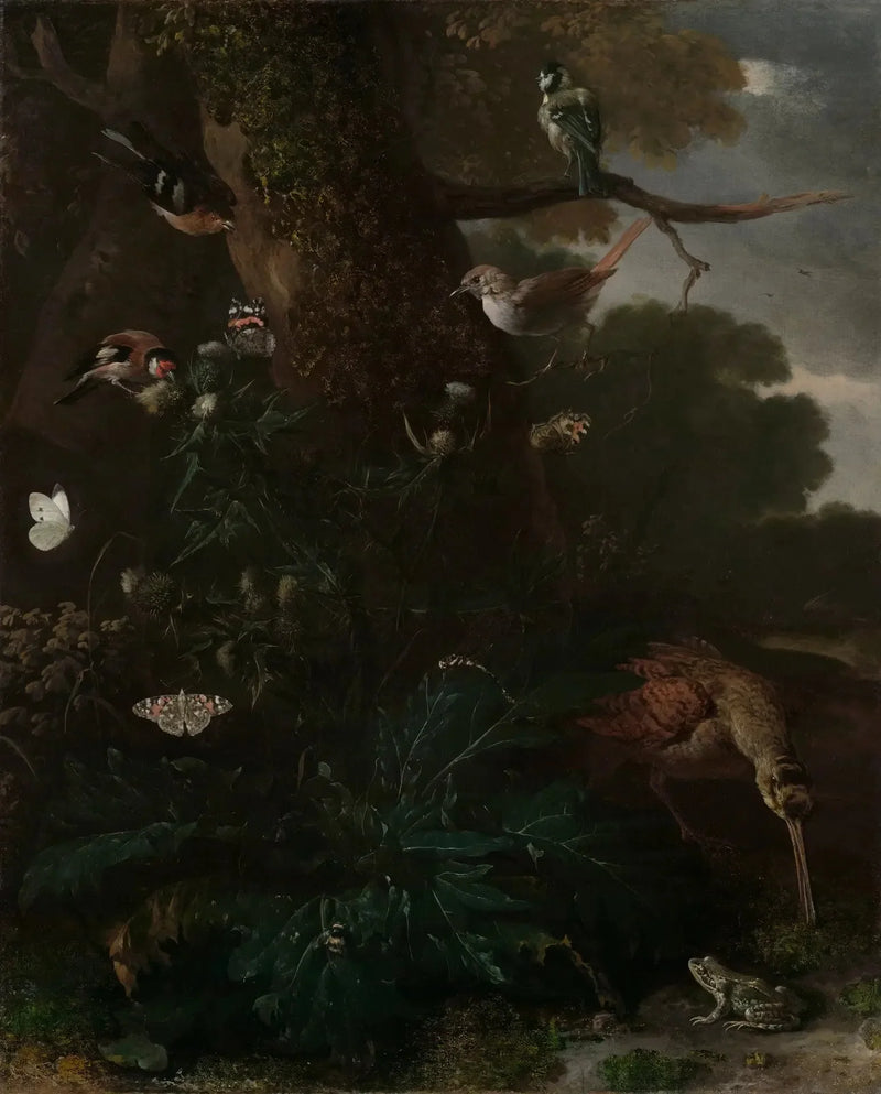 Animais e plantas da floresta - Melchior de Hondecoeter