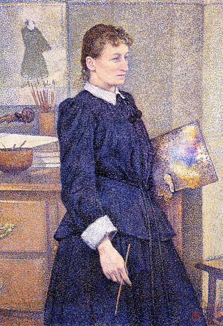 Anna Boch em seu ateliê, 1893 - Théo van Rysselberghe
