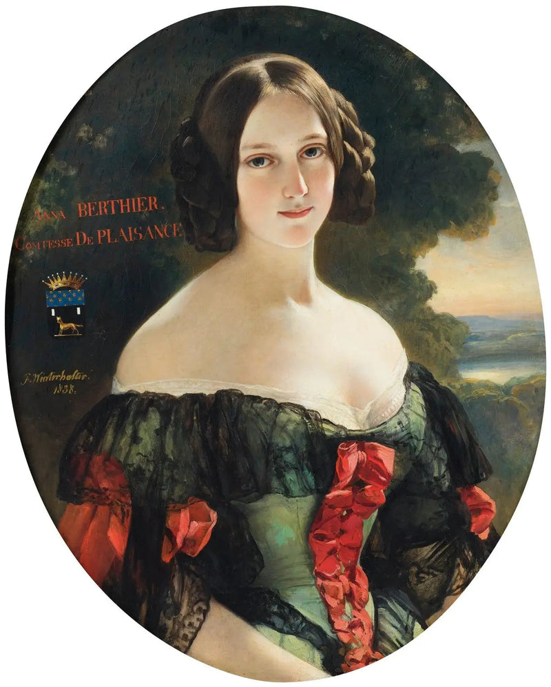 Anne, condessa de Plaisance (1815-1878), mais tarde duquesa de Plaisance, nascida Mlle Bertier de Wagram - Franz Xaver Winterhalter