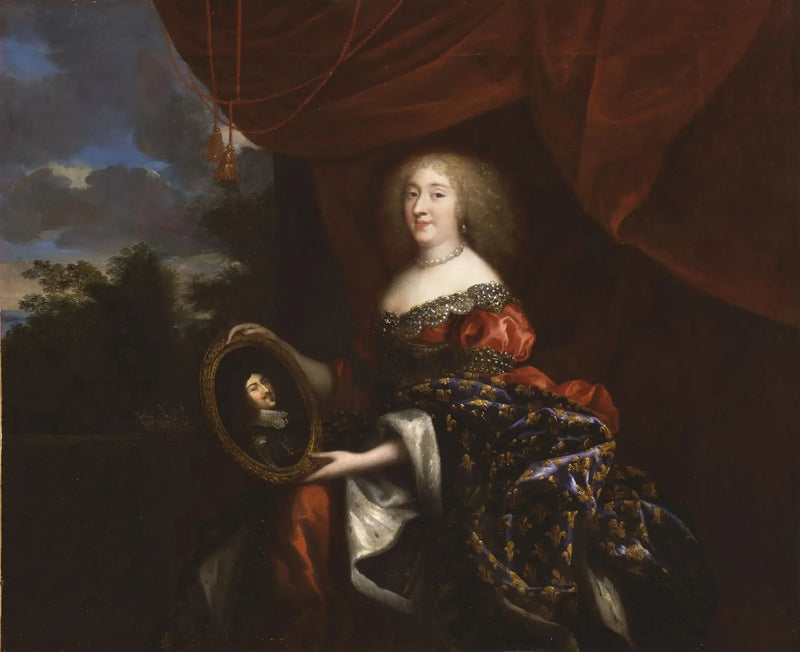 Anne-Marie-Louise d'Orléans (1627-1693), duquesa de Montpensier, conhecida como a Grande Mademoiselle - Jean Nocret