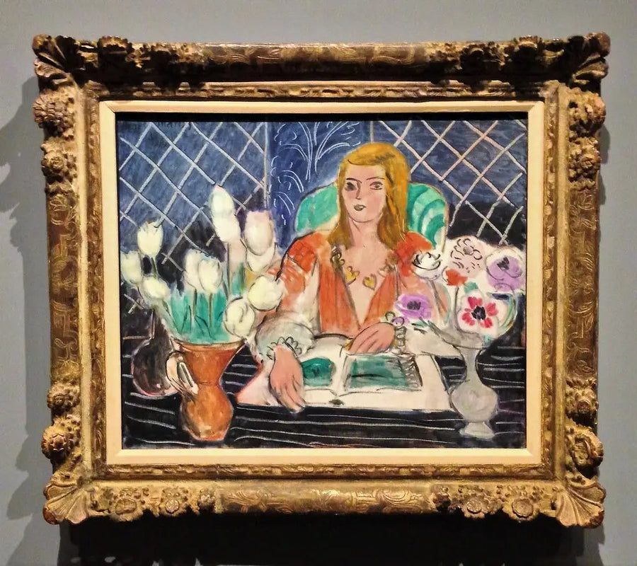 Annelies, tulipas brancas e anêmonas - Henri Matisse